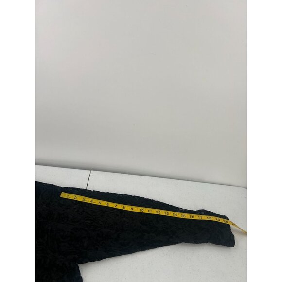 Valerie Stevens 6 Black Velvet Burnout Tunic Jacket Sheer Paisley Goth Witchy - Picture 9 of 12